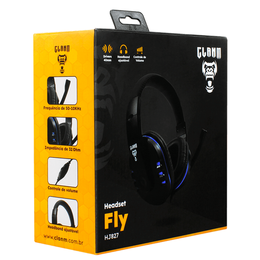HEADSET FLY BLUE - CLANM