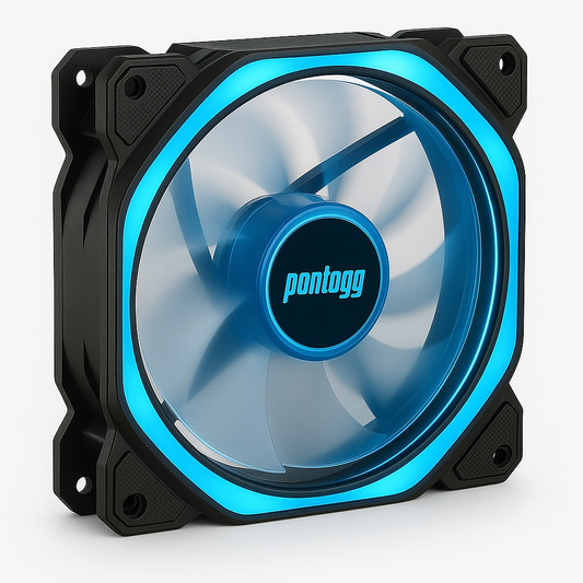 FAN PRETO S05CY LED CIANO 120MM BLUECASE - BULK / MOLEX