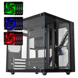 Kit Gabinete Gamer Aquário Premium Com 4 Fans Vermelhos HQ