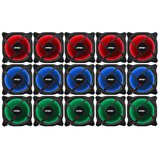 Kit 5 Cooler Fan Reinforced Leds Para Gabinete 120mm x 120mm