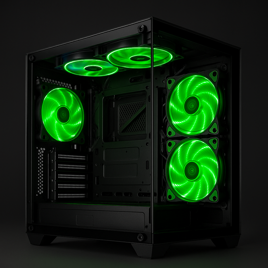 Gabinete Gamer Aquario CG0305 Com Fans Verde