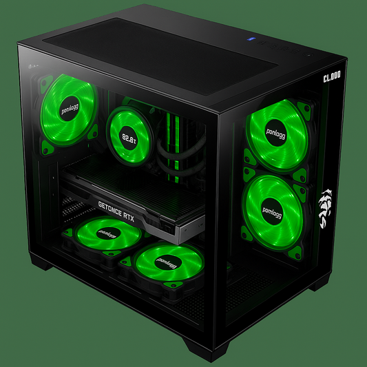 Gabinete Gamer Night Grodd Com 3 Fans Verde