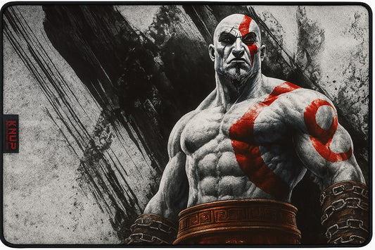 Mouse Pad Gamer Kratos 32×42 cm Superfície de Tecido Ultra Suave com Base Antiderrapante, Controle e Desempenho Profis