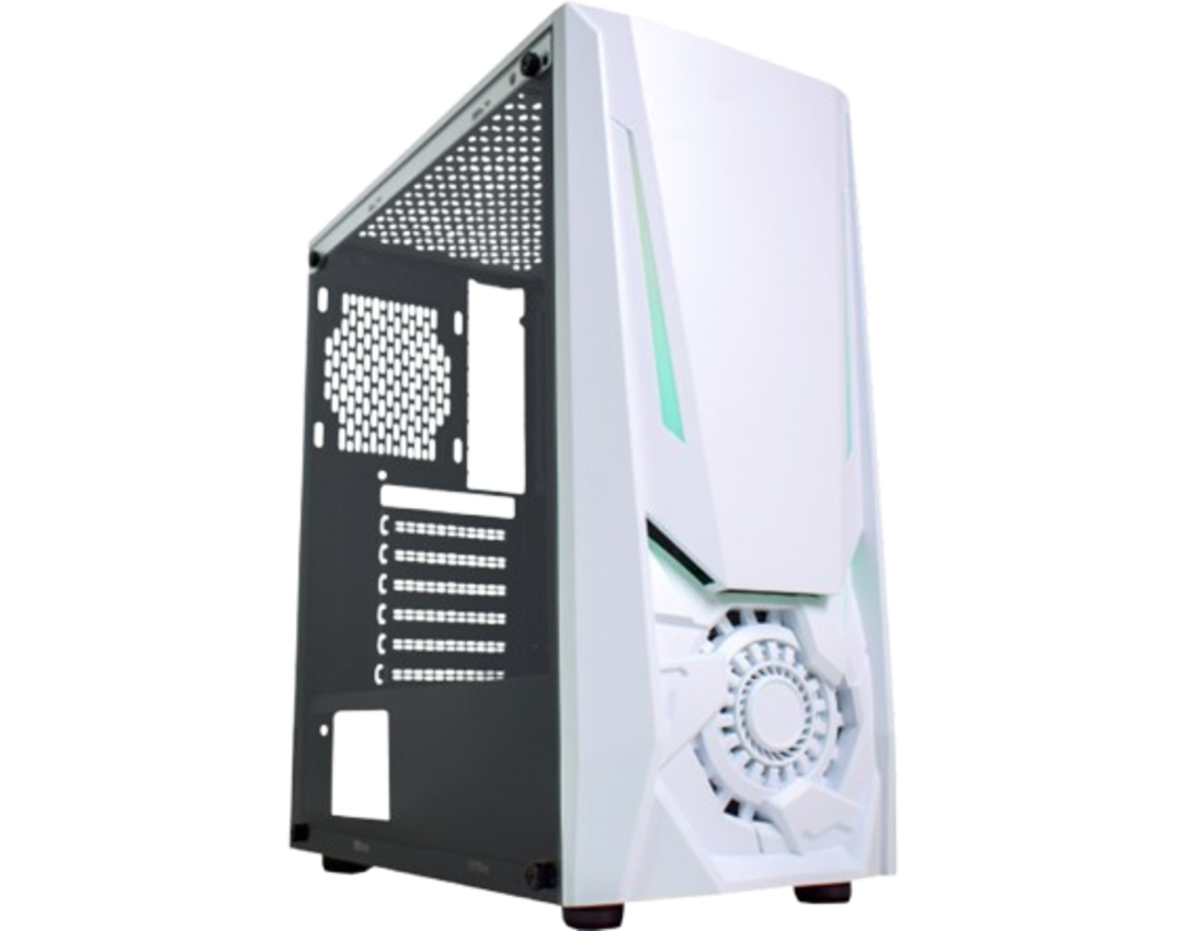 Gabinete Gamer Jaeger Branco ATX W1TJ com fita Led RGB - Kmex
