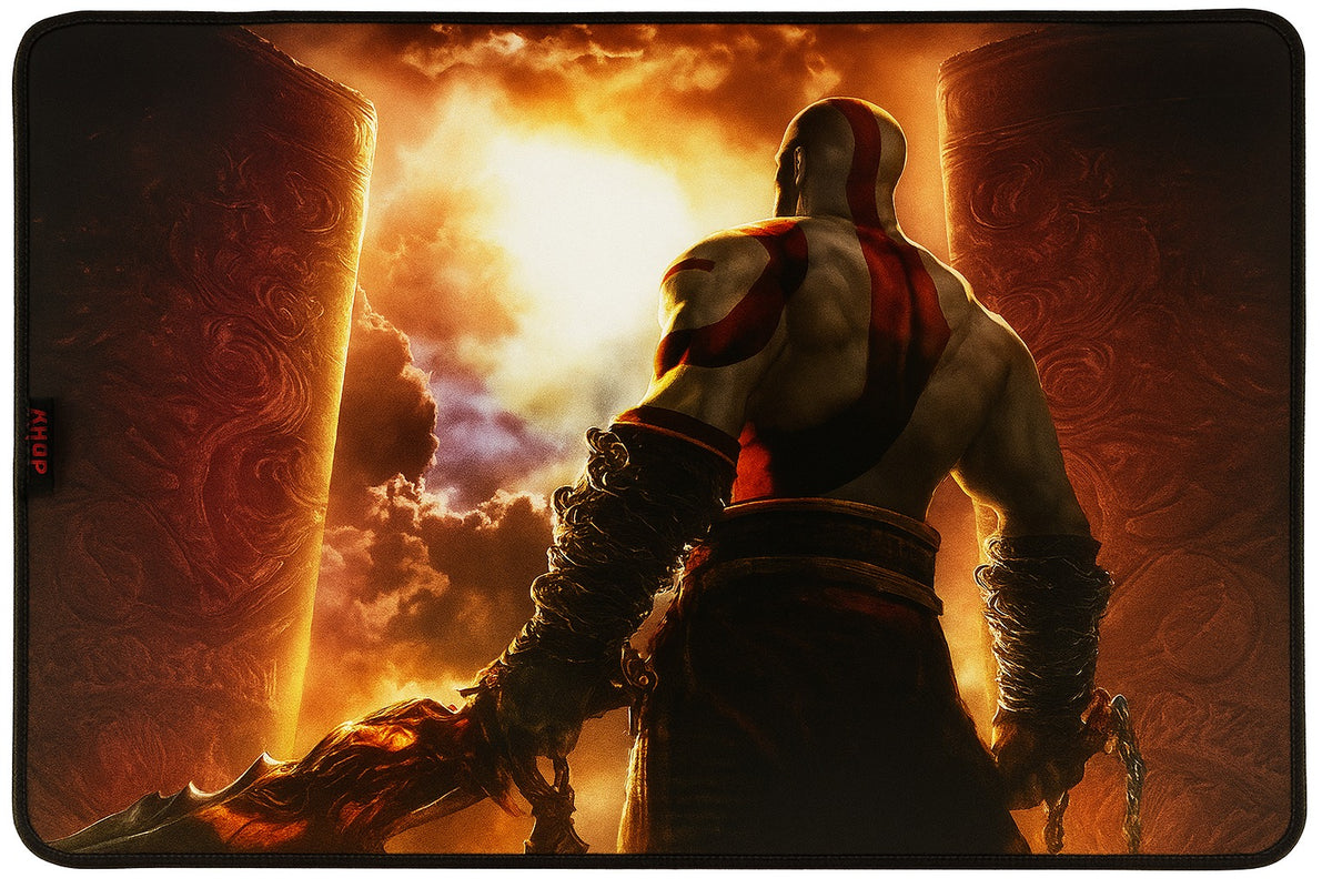 Mouse Pad Gamer Kratos2 32×42 cm Superfície de Tecido Ultra Suave com Base Antiderrapante, Controle e Desempenho Pr