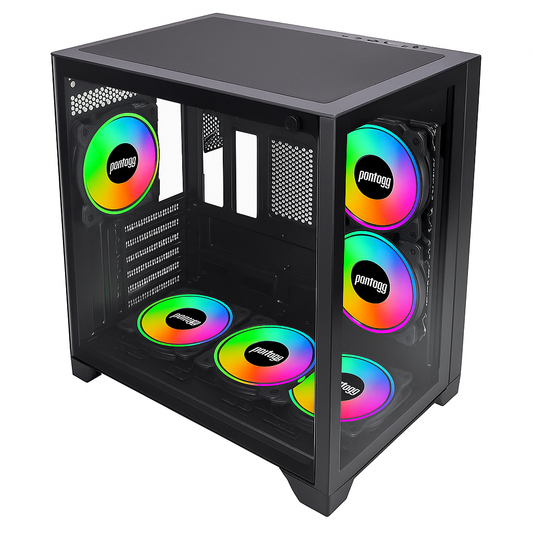 Gabinete Gamer Aquario CG0305 Com Fans RGB