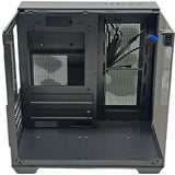 GABINETE GAMER BG-059B VEGAS PRETO BLUECASE  VIDRO PANORAMICO ESPELHADO