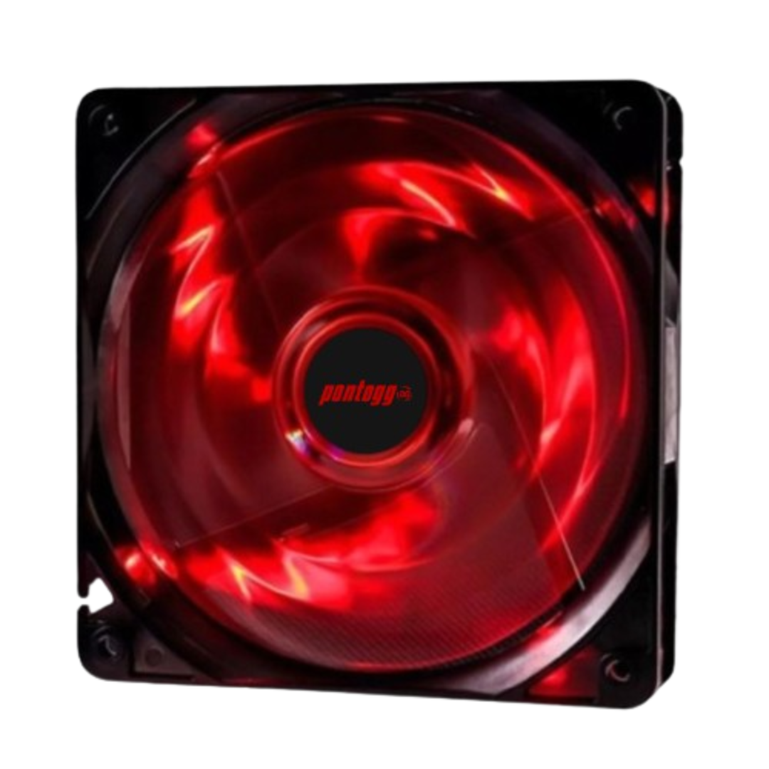 Cooler Fan Basic Vermelho 4 Leds Para Gabinete 120mm x 120mm