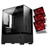Gabinete Gamer BG-054 Hit Preto ou Cinza com 3 Fans RGB - Bluecase