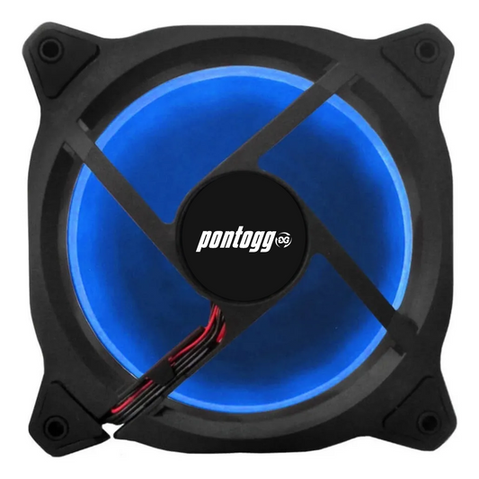 Cooler Fan Reinforced Azul 5 Leds Para Gabinete 120mm x 120mm