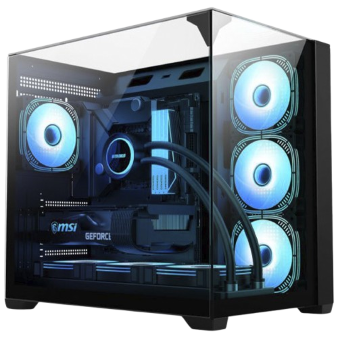 Gabinete Aquario 01FD Black Mega Shark Atx p/cooler 360