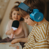 Fone Azul Abafador Ruído Infantil Protetor Auricular Ajustável e Confortável TEA com Selos CE e ANSI