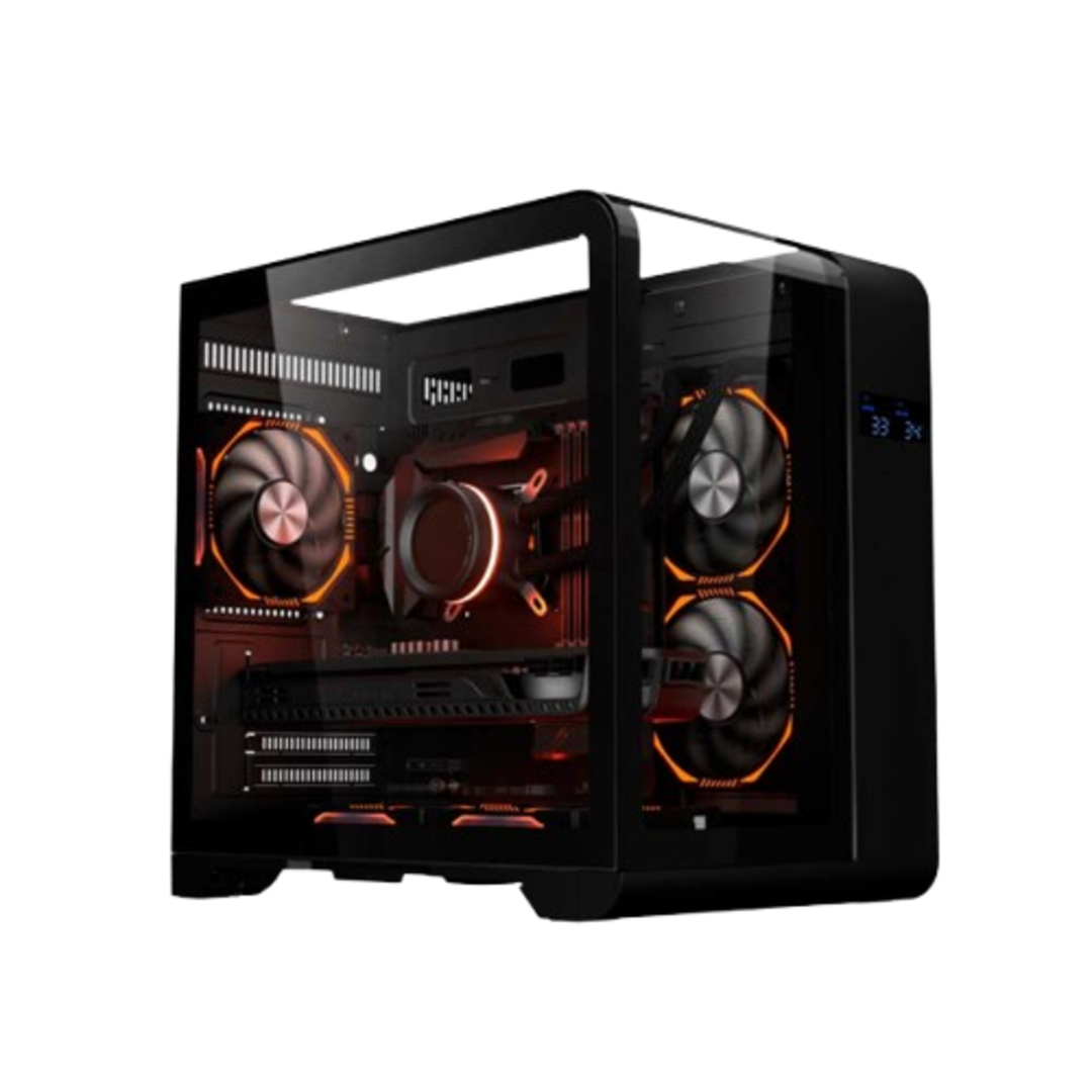 Gabinete Aquario Cyberpunk CG48KI com display digital - Kmex