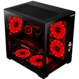 Gabinete Gamer Night Grodd Com Fans Vermelho