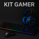 Unidade ou Kit 4 em 1 Gamer - Teclado Semi Mecanico Iluminado + mouse pad + mouse Gamer + Pad Jogos