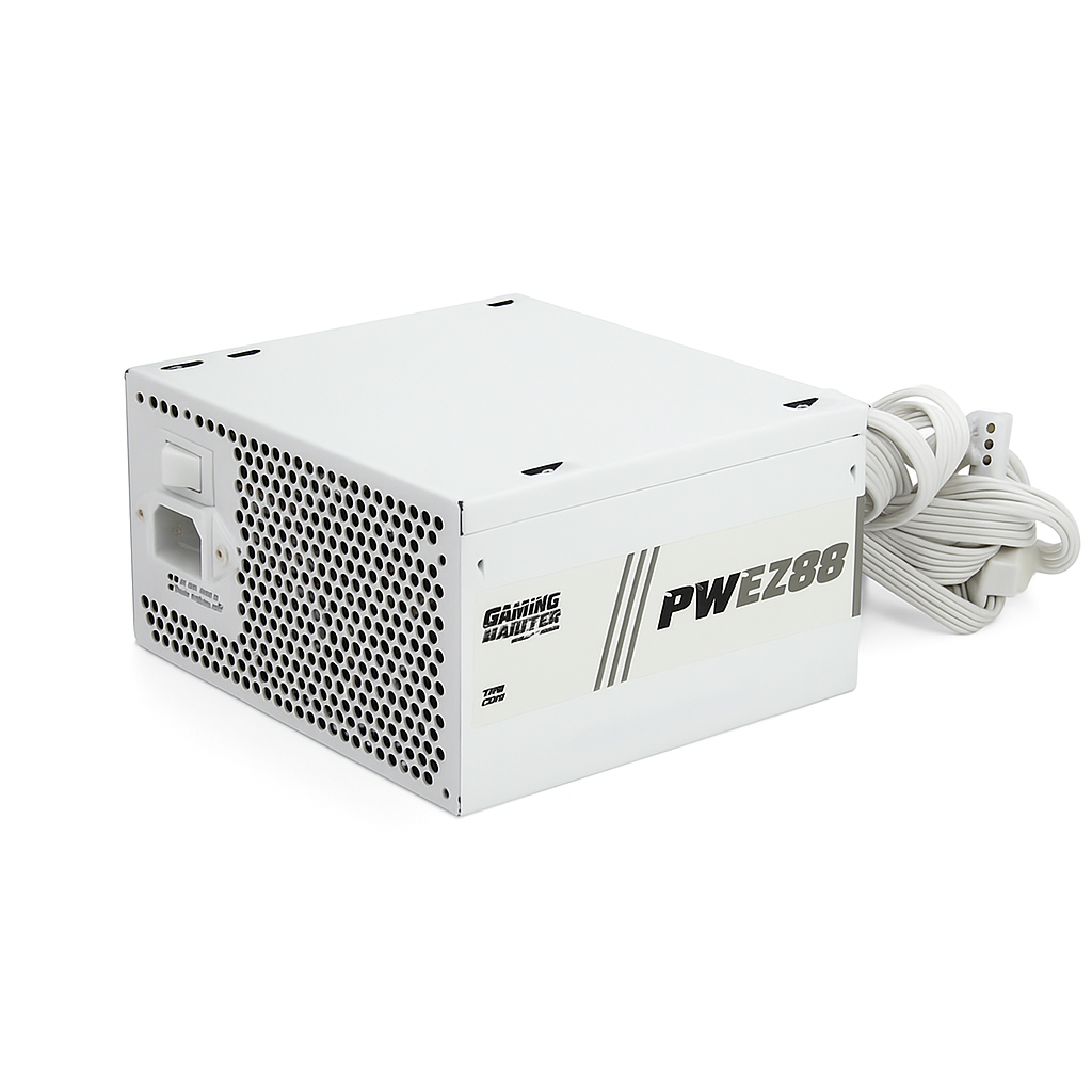 Fonte Pc Gamer Atx 500w Pfc Ativo Branca 80plus Cabo Branco