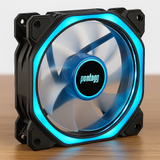 FAN PRETO S05CY LED CIANO 120MM BLUECASE - BULK / MOLEX