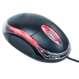Kit 10 Mini Mouse Office Preto USB com Led para Computador PC e Notebook - Exbom