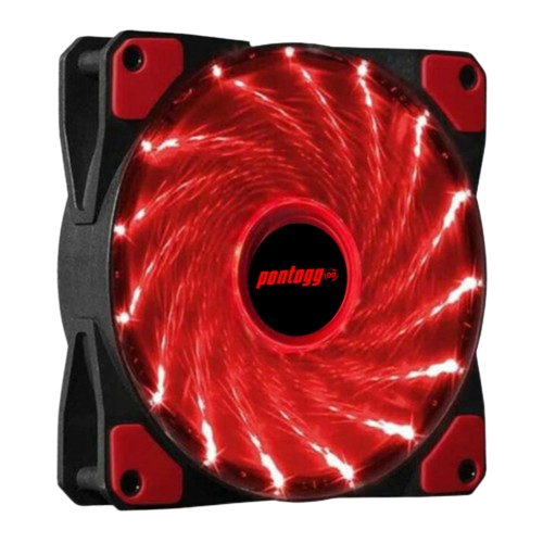 Kit 3 Cooler Fan High Quality Vermelho 16 Leds Para Gabinete 120mm x 120mm