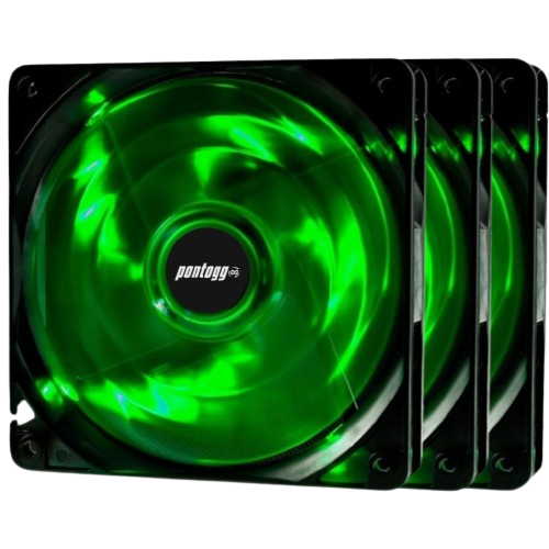Kit 3 Cooler Fan Basic 4 Leds (Escolha o seu) 120mm Gabinete Pc Gamer Ventoinha