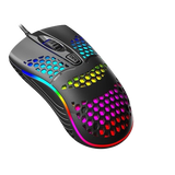 Mouse Óptico Gamer com fio USB iluminado RGB DPI ajustável MS-C32 para Notebook e Computador - Exbom