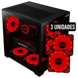 Gabinete Gamer Night Grodd Com Fans Vermelho