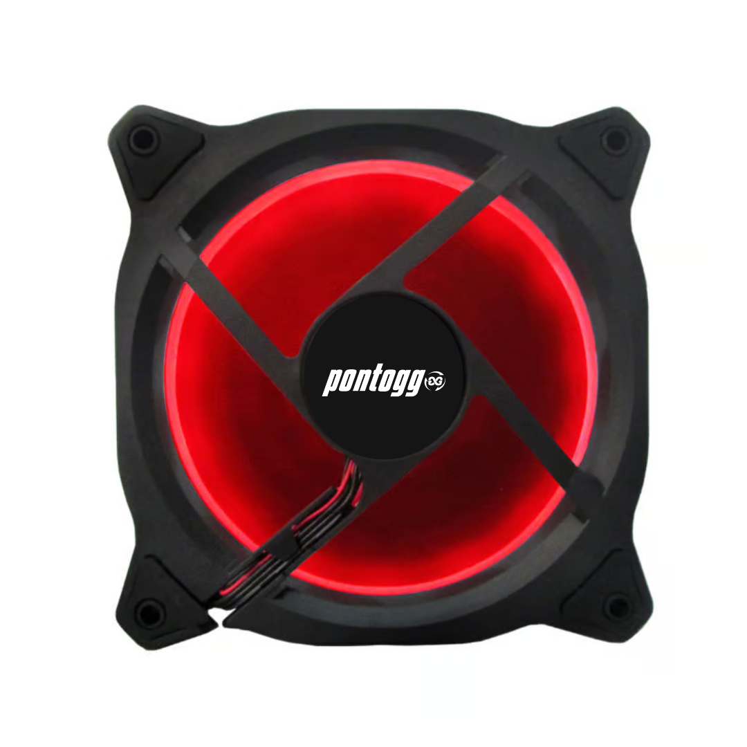 Cooler Fan Reinforced Vermelho Leds Para Gabinete 120mm x 120mm