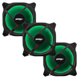 Kit 3 Cooler Fan Reinforced  Leds Para Gabinete 120mm x 120mm