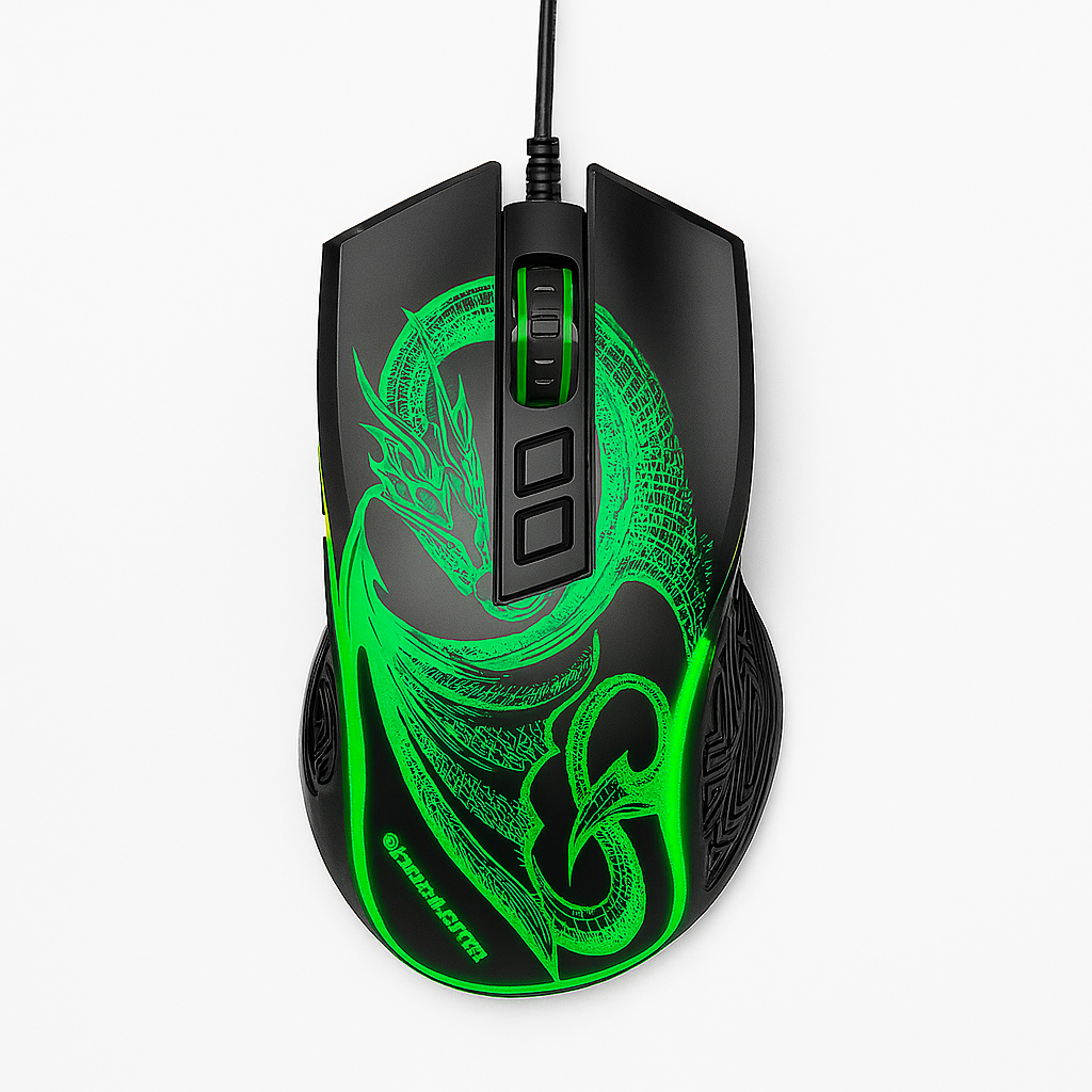 Mouse Gamer RGB 6400 DPI com 6 Botões e 7cores de LED