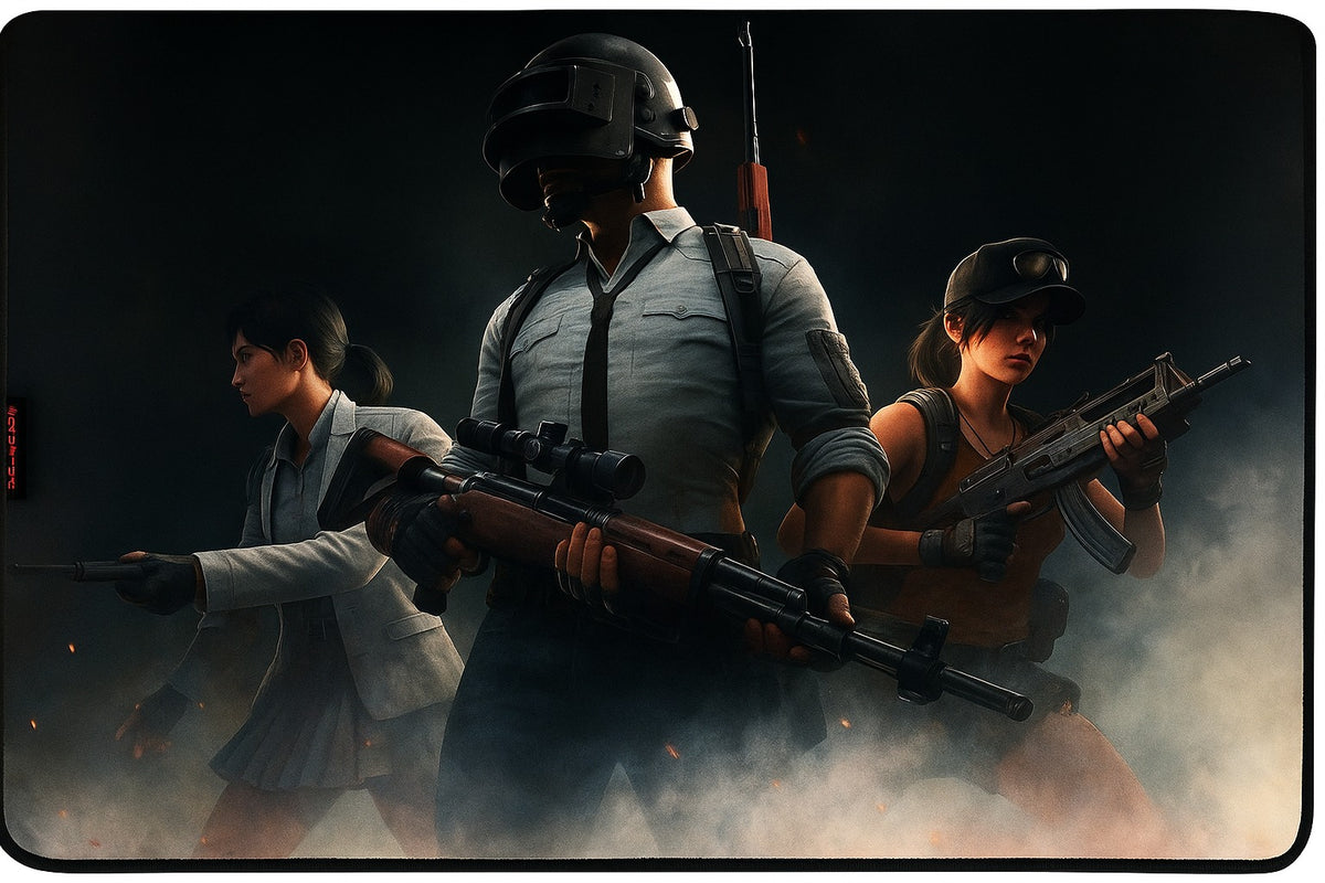 Mouse Pad Gamer PUBG 32×42 cm Superfície de Tecido Ultra Suave com Base Antiderrapante, Controle e Desempenho Pr