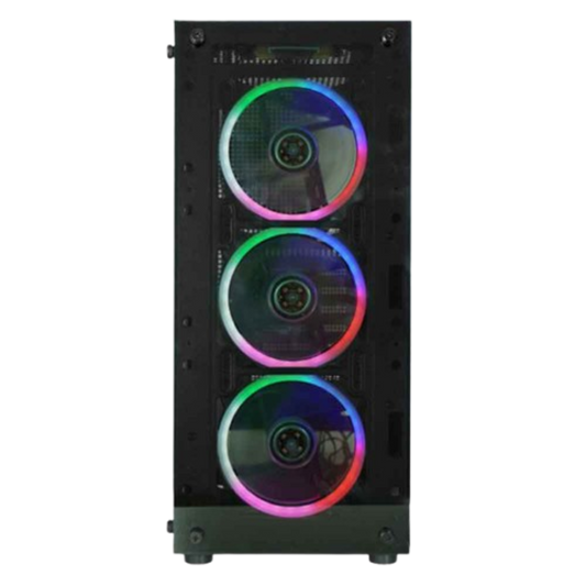 Gabinete Gamer 30C5 Painel Vidro c/3fan AAFAF1 colorido