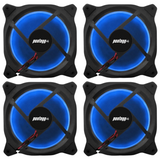 Kit 4 Cooler Fan Reinforced Leds Para Gabinete 120mm x 120mm