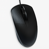Mouse Óptico USB Preto com 1000DPI Conexão Plug e Play e Design Ergonômico Office