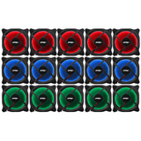 Kit 5 Cooler Fan Reinforced Leds Para Gabinete 120mm x 120mm