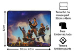 Mouse Pad Gamer Fortnite 32×42 cm Superfície de Tecido Ultra Suave com Base Antiderrapante, Controle e Desempenho Profis
