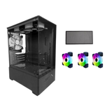 Gabinete Gamer BG-054 Hit Preto com 3 Fans RGB - Bluecase