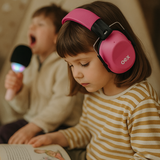 Fone Rosa Abafador Ruído Infantil Protetor Auricular Ajustável e Confortável TEA com Selos CE e ANSI