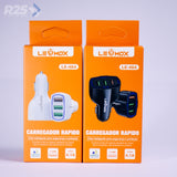 Carregador Veicular com 3 saídas USB - Lehmox
