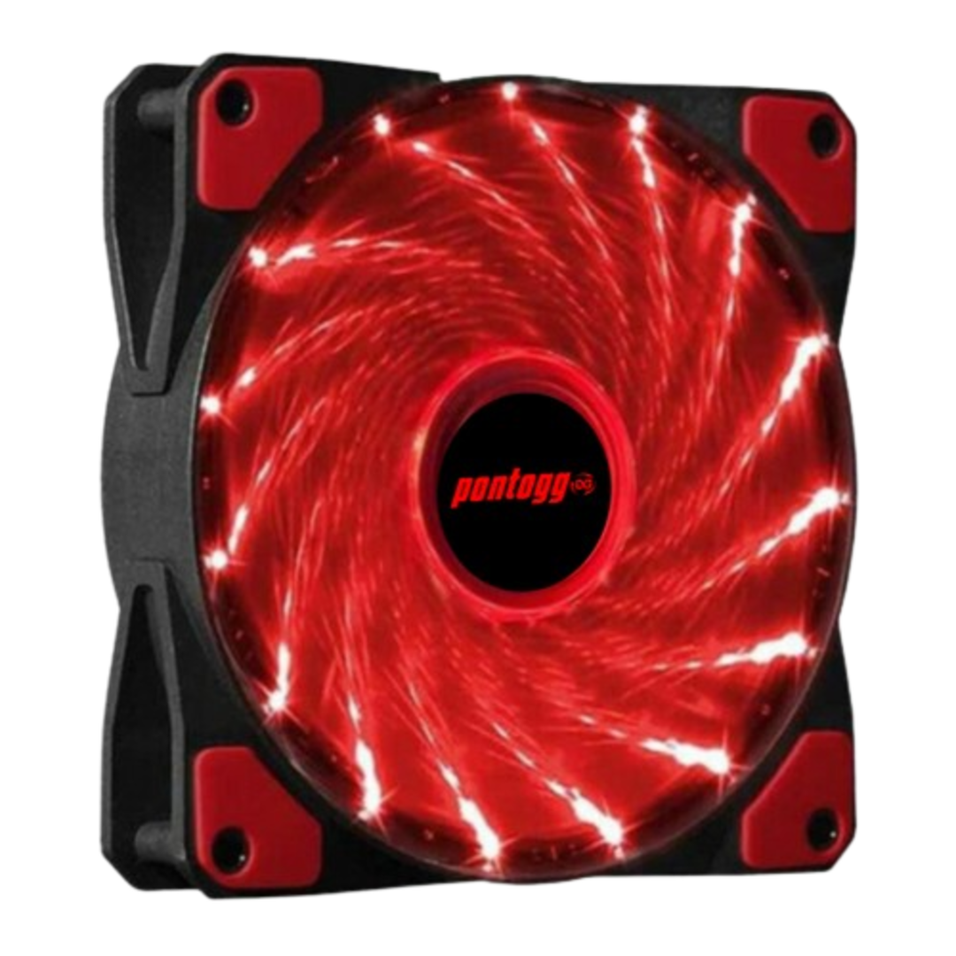 Cooler Fan High Quality Vermelho 16 Leds Para Gabinete 120mm x 120mm