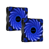 Kit 3 Cooler Fan High Quality Azul 16 Leds Para Gabinete 120mm x 120mm