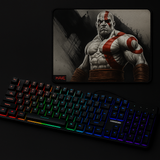 Unidade ou Kit 4 em 1 Gamer - Teclado Semi Mecanico Iluminado + mouse pad + mouse Gamer + Pad Jogos
