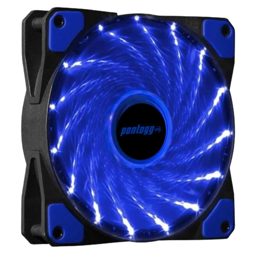 Kit 4 Cooler Fan High Quality Azul 16 Leds Para Gabinete 120mm x 120mm
