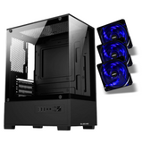 Gabinete Gamer BG-054 Hit Preto ou Cinza com 3 Fans RGB - Bluecase