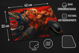 Mouse Pad Gamer Asura 32×42 cm Superfície de Tecido Ultra Suave com Base Antiderrapante, Controle e Desempenho Profis