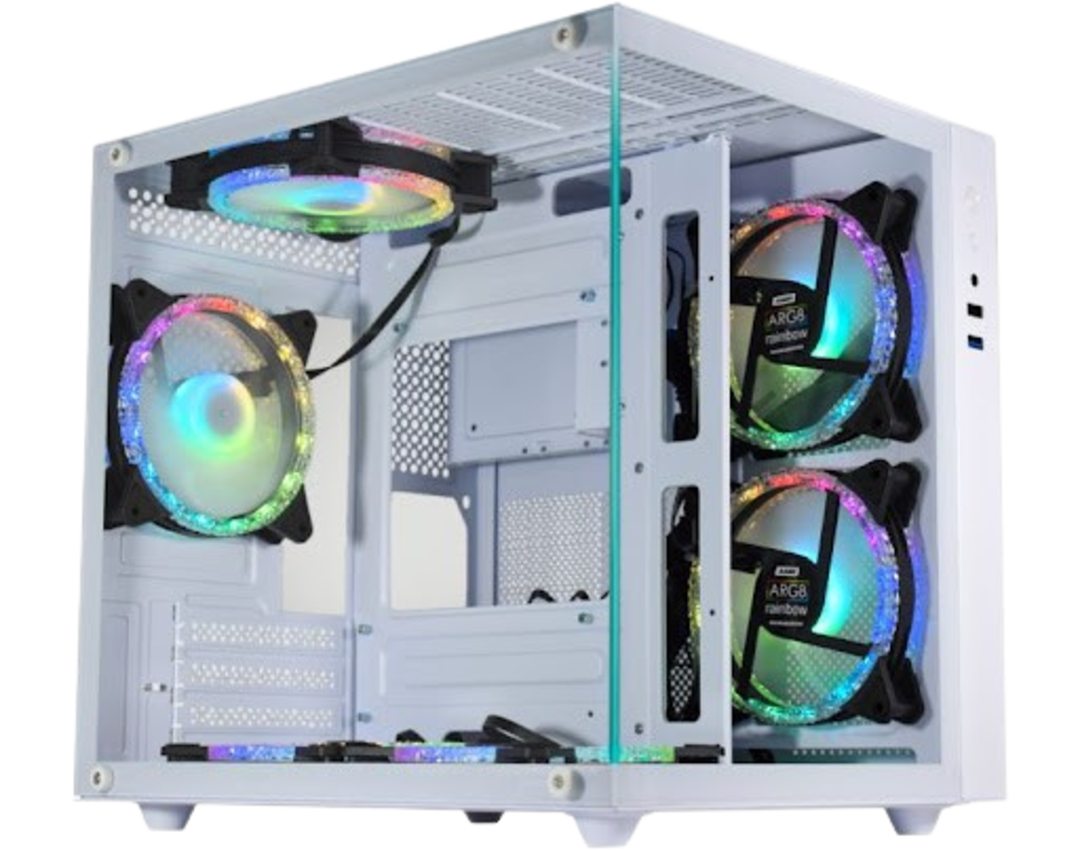 Gabinete Gamer Aquario Branco Micro W2SB - Kmex