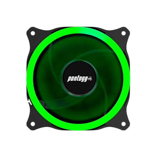 Cooler Fan HQ Reinforced Verde 24 Leds Para Gabinete 120mm x 120mm