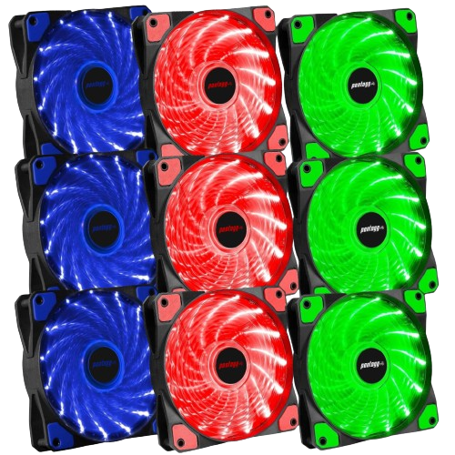 Kit 3 Cooler Fan High Quality 16 Leds (Escolha o seu) 120mm Gabinete Pc Gamer Ventoinha