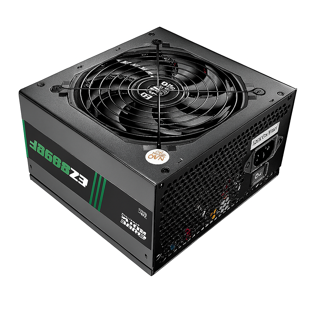 Fonte de Alimentação ATX 500W Real EZ8898F 80 Plus Black PFC Ativo Bivolt Silenciosa para PC Gamer