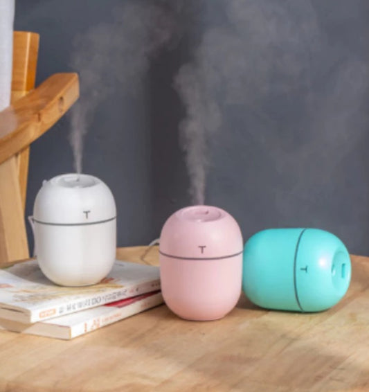 Umidificador de Ar- USB -  220ml  - Rosa Verde ou Branco