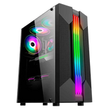 Gabinete Gamer Rush B Preto Com Led RGB